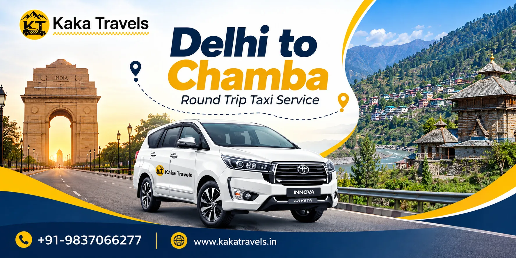 Delhi to Chamba Round Trip Taxi Service