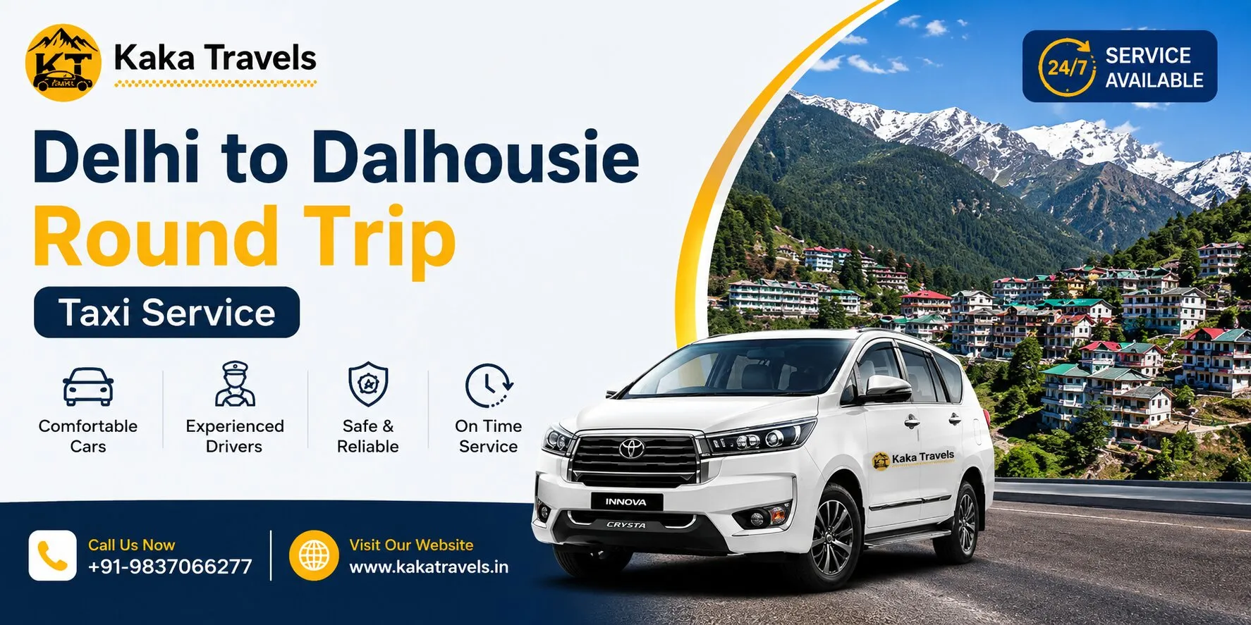 Delhi to Dalhousie Round Trip Taxi Service 